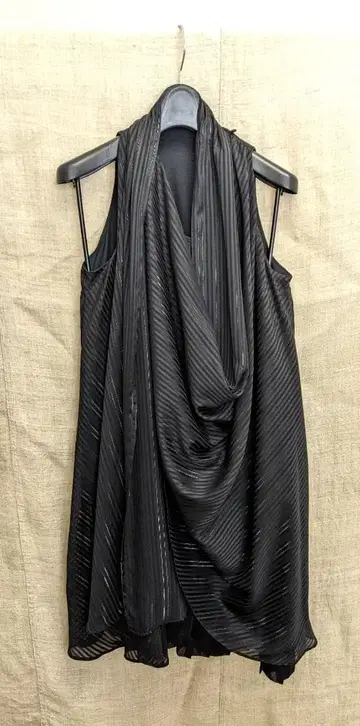 고급 쉬폰 드레이프 블랙 파티 드레스