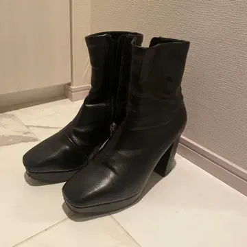 RANDA 스트레치 청키힐 숏부츠