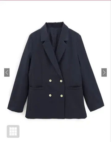 더블 버튼 테일러드 자켓 네이비