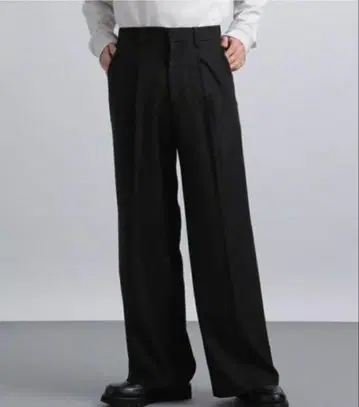 HARE 블랙 와이드 팬츠 S