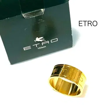 에트로 스카프링 골드 로고