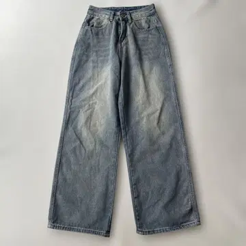 빈티지풍 라이트 블루 와이드 데님