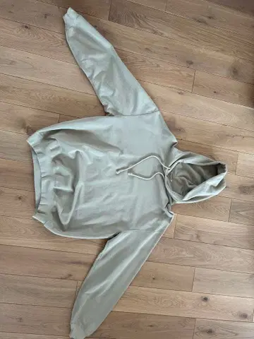 AURALEE 베이지 후드 부착 후드티