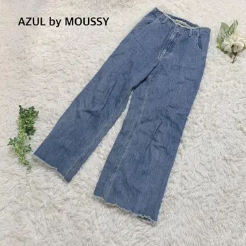 아줄바이마우지 데님 청바지 와이드 캐주얼 컷오프 아메카지