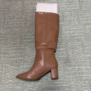 [ SNIDEL ] 2켤레 브라운 가죽 롱 부츠