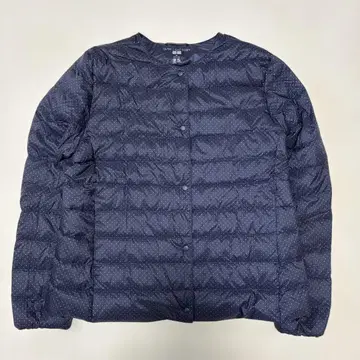 유니클로 울트라 라이트 다운 컴팩트 자켓 네이비 도트 XL