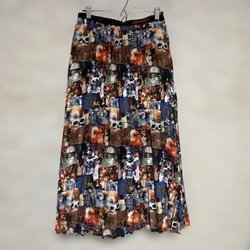 그라니프 GREMLINS 롱 플리츠 스커트 멀티 컬러