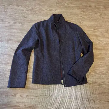 울 혼방 다크 그레이 자켓