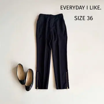 [에브리데이 아이 라이크] 지퍼 트라우저 팬츠 36 테이퍼드 울