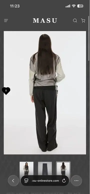 ANGEL WIDE TROUSERS - BLACK / M2606P1001