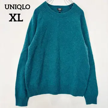[ 유니클로 UNIQLO ] 긴팔 니트 스웨터 크루넥 그린 XL