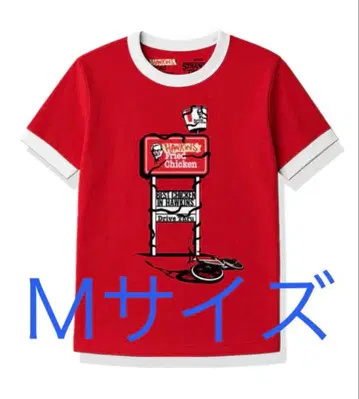 KFC 켄터키 기묘한 이야기 셔츠 레드 M 사이즈