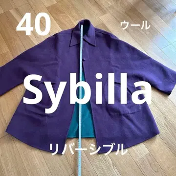 [ 새상품급 ] Sybilla 리버서블 울 코트 40