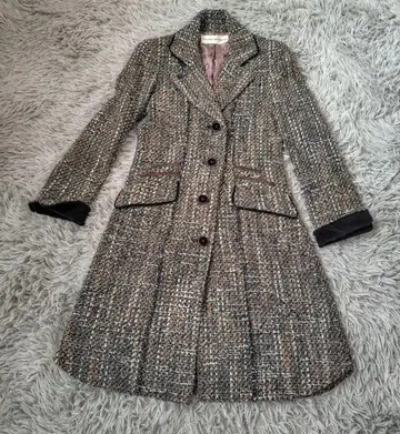 히로코코시노 트위드 코트 38 HIROKO KOSHINO