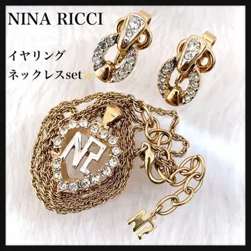 [ 킹 귀여움 ] NINA RICCI 귀찌 목걸이 세트 빈티지
