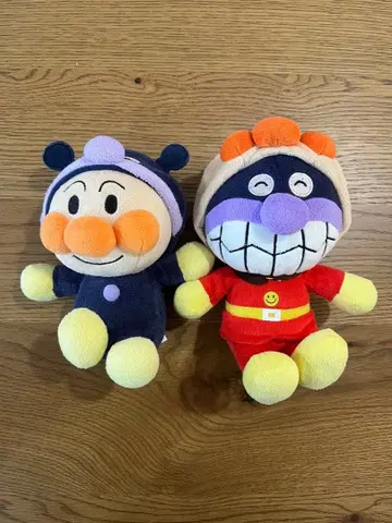 [새상품급] 호빵맨 뮤지엄 호빵맨 세균맨 봉제 인형 세트