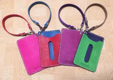 가죽 공예 패스 케이스 교통카드 지갑