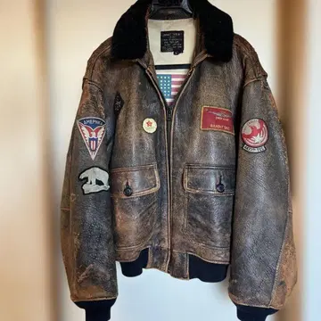 AVIREX 가죽 자켓 G-1 TOP-GUN