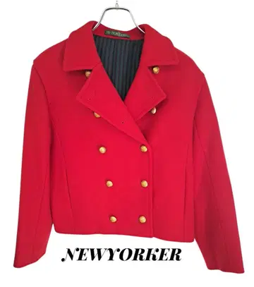 NEWYORKER 빨간색 울 더블 브레스트 자켓