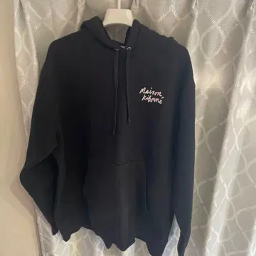 메종 키츠네 블랙 후드티 L