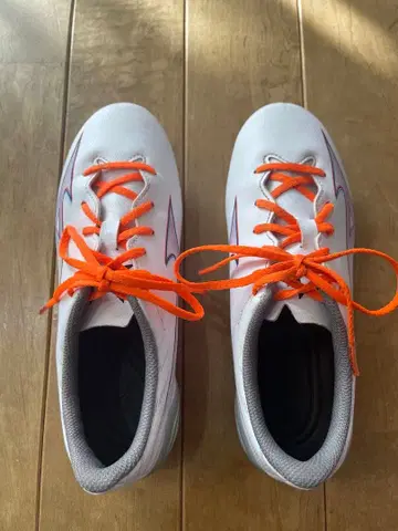 MIZUNO ALPHA [ 22cm ] 축구화 화이트/오렌지