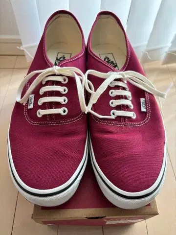 US 규격 VANS 오센틱 로우컷 레드