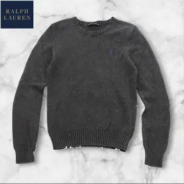 랄프 로렌 U넥 니트 스웨터 차콜 그레이 / M 사이즈