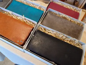 가죽 공예 장지갑 롱 지갑