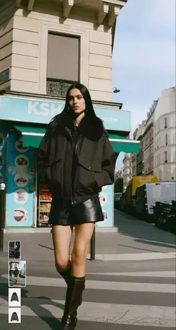 ZARA 완판 탈부착 가능한 퍼 자켓