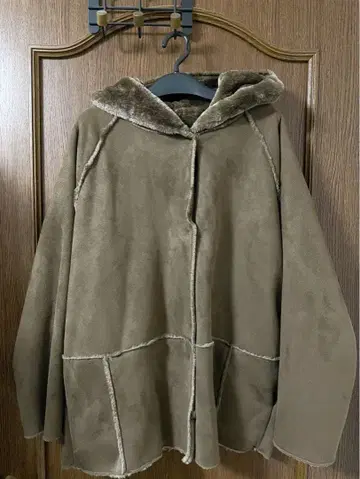 sm2 사만사 모스모스 blue 블루 브라운 후드 부착 무스탕 코트