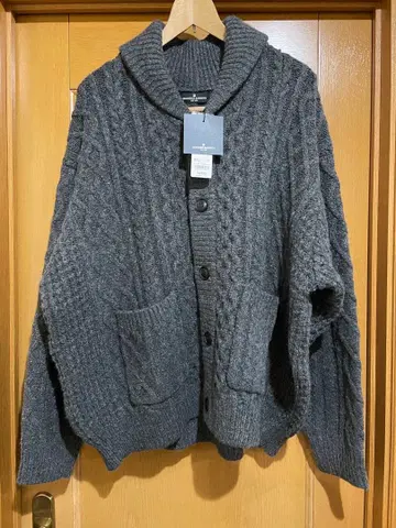 GU ENGINEERED GARMENTS 케이블 숄카라 가디건