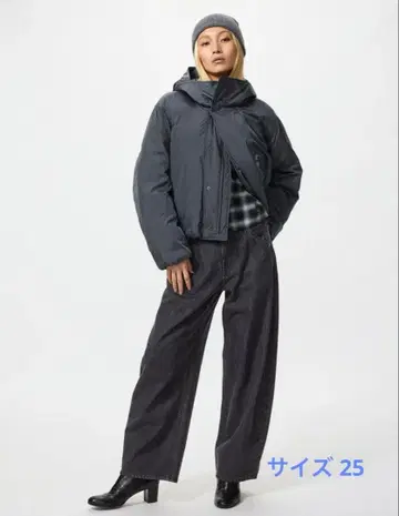 배기 커브 청바지 DARK GRAY 25