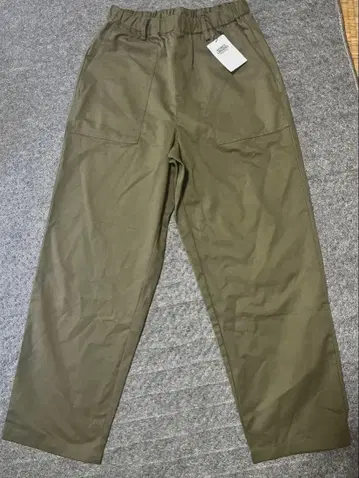 카키 캐주얼 팬츠 허리밴딩 사이즈 F