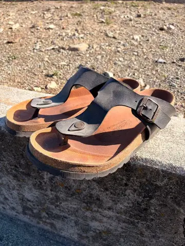 Haflinger 가죽 플립플랍 43