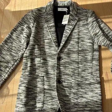 AZUL 트위드 블레이저 블랙 화이트