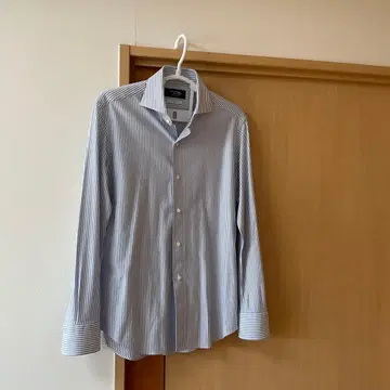 가마쿠라 셔츠 이지케어 니트 셔츠 (스트레치) 스트라이프