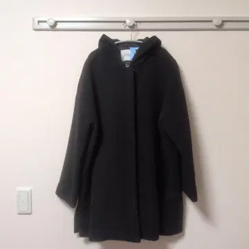 URBAN RESEARCH DOORS 후드 부착 블랙 코트