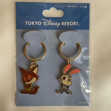 도쿄 디즈니 리조트 키링 2개 세트 주토피아 닉 주디