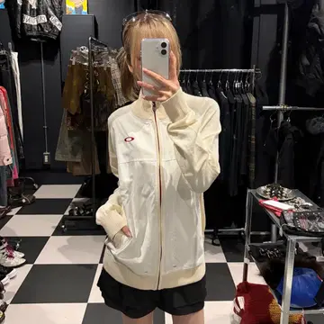 오클리 드라이버 니트 화이트 하이넥 블루종