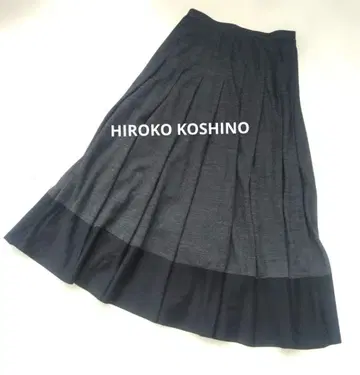 히로코 코시노 그레이 타프타 조인트 플리츠 스커트