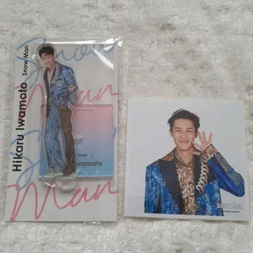 이와모토 히카루 Snow Man 아크릴 스탠드 정사각형 사진