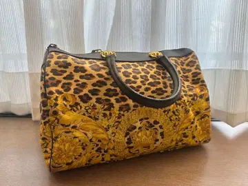 베르사체 레오파드 무늬 보스턴 백