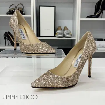지미추 ROMY 글리터 펌프스 골드