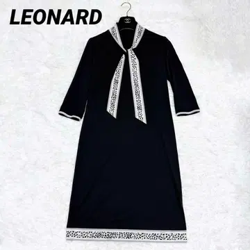 [컨디션 최상] 레오나르 원피스 칸칸 트림 최근 모델 38 보타이