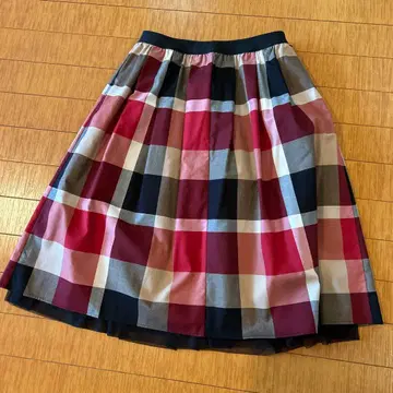 BLUE LABEL CRESTBRIDGE 체크 무늬 플레어 스커트 38