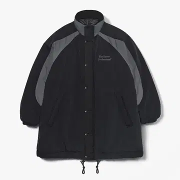 PADDED NYLON BENCH COAT (BLACK/GRAY)