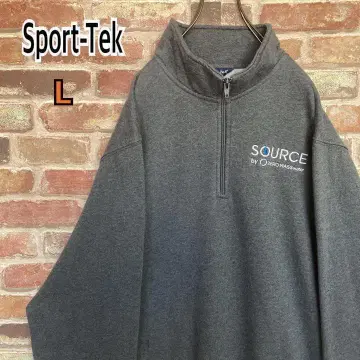 [인기] 하프 지퍼 원포인트 로고 빅 실루엣 L 그레이