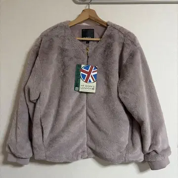 HK 퍼 블루종 핑크