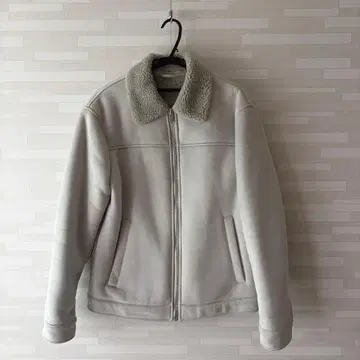 ZARA 보아 카라 부착 페이크 가죽 자켓