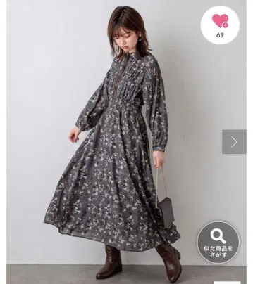 natural couture 꽃무늬 롱 원피스